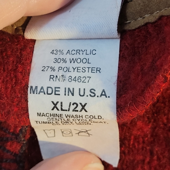 Bear Ridge Outfitters Womens XL / 2X Poncho Wool Blend Red - Picture 5 of 7